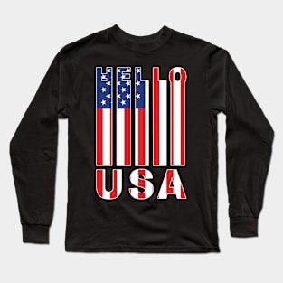 Hello USA Long Sleeve T-Shirt